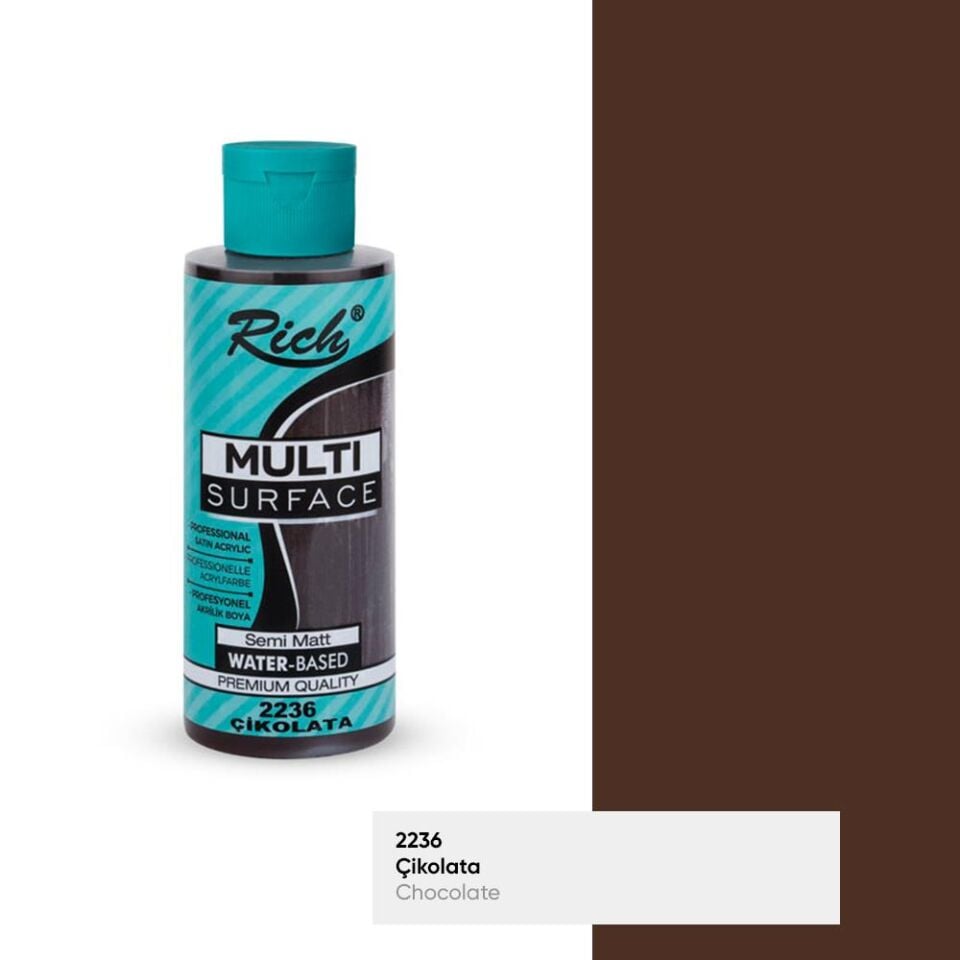 Rich Multi Surface Akrilik Boya 120 Cc Çikolata Mls-120-2236