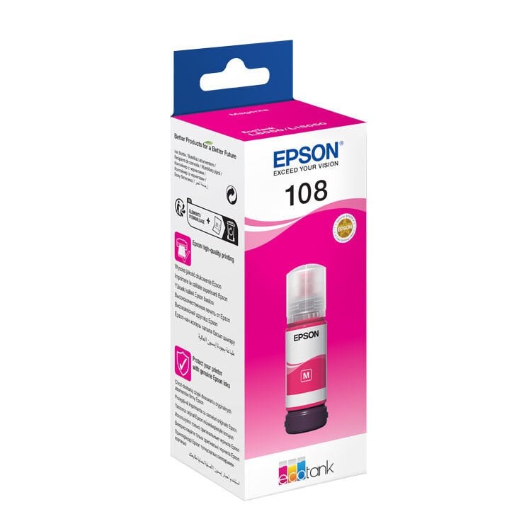 Epson T09c3 108 Magenta Kırmızı Şişe Mürekkep T09c34a L18050-l8050