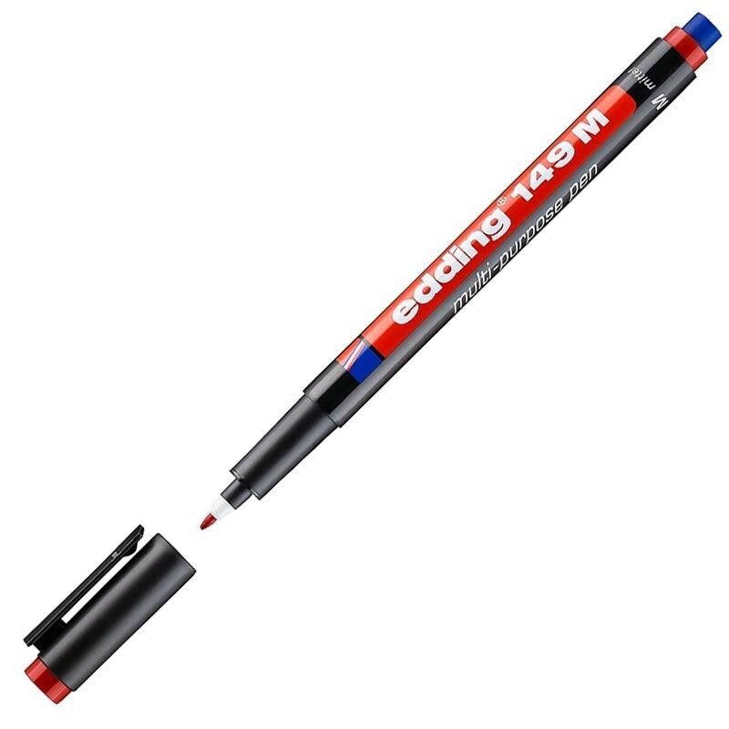 Edding Asetat Kalemi Silgili Medium ( E-149 ) Kırmızı Ed14902