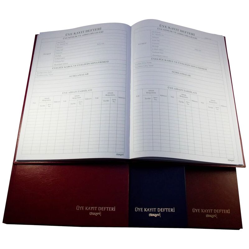 Özkan Üye Kayıt Defteri Ciltli 144 Yaprak G2141