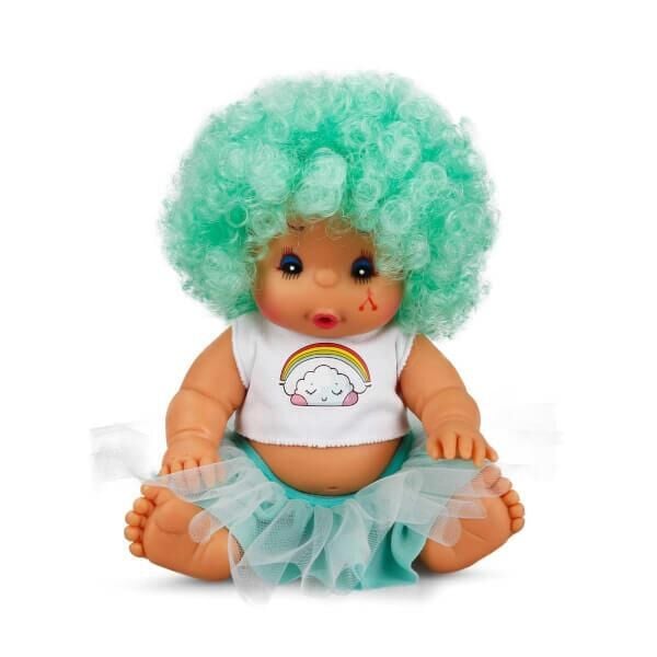 Sunman Afro Bebek Kıvırcık Renkli Saçlı 23 Cm Sun-s00020040
