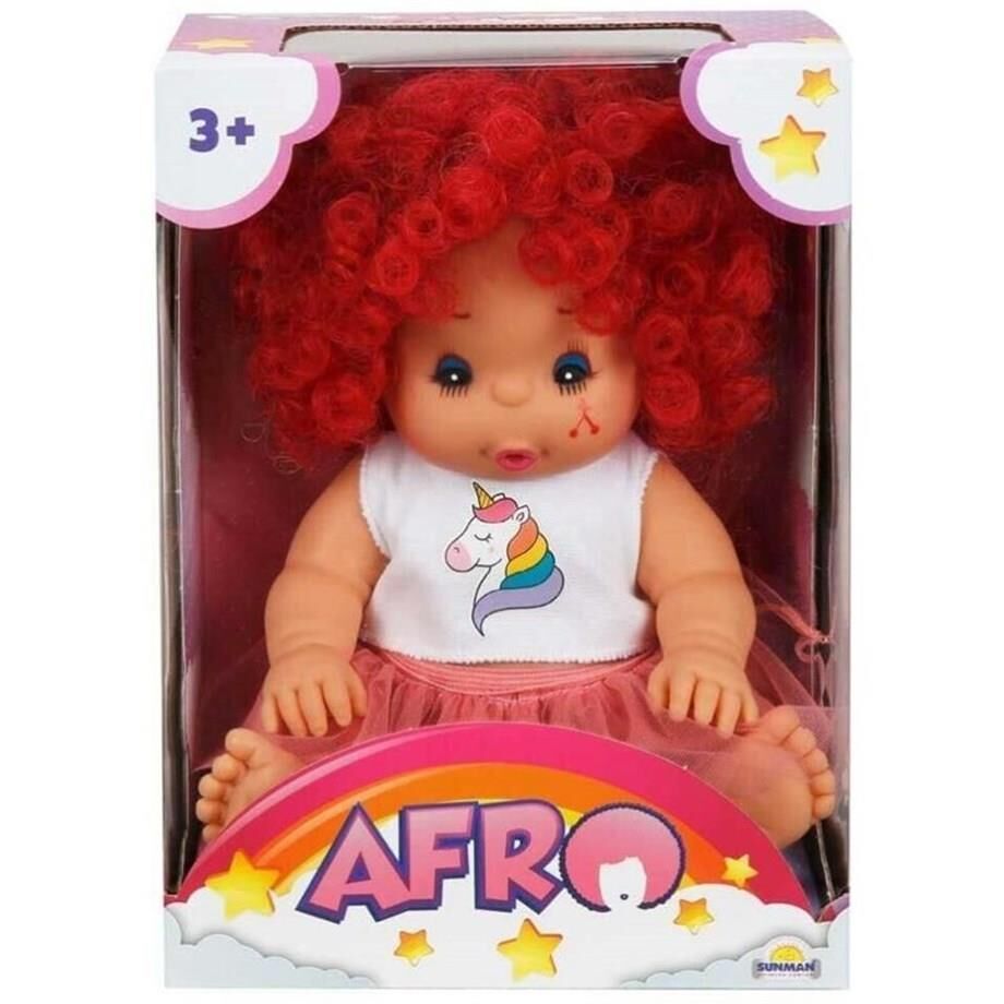 Sunman Afro Bebek Kıvırcık Renkli Saçlı 23 Cm Sun-s00020040