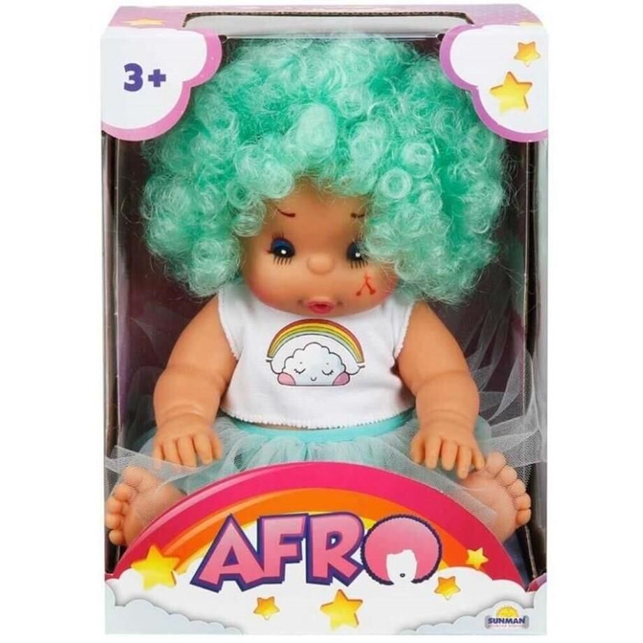 Sunman Afro Bebek Kıvırcık Renkli Saçlı 23 Cm Sun-s00020040