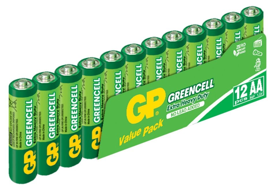 Gp Greencel R6 Aa Boy Çinko Kalem Pil 12'li Paket Gp15g-vs12