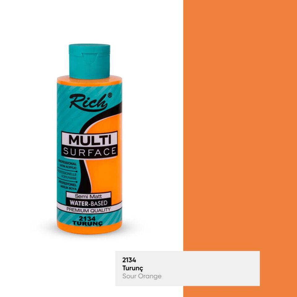 Rich Multi Surface Akrilik Boya 120 Cc Turunç Mls-120-2134