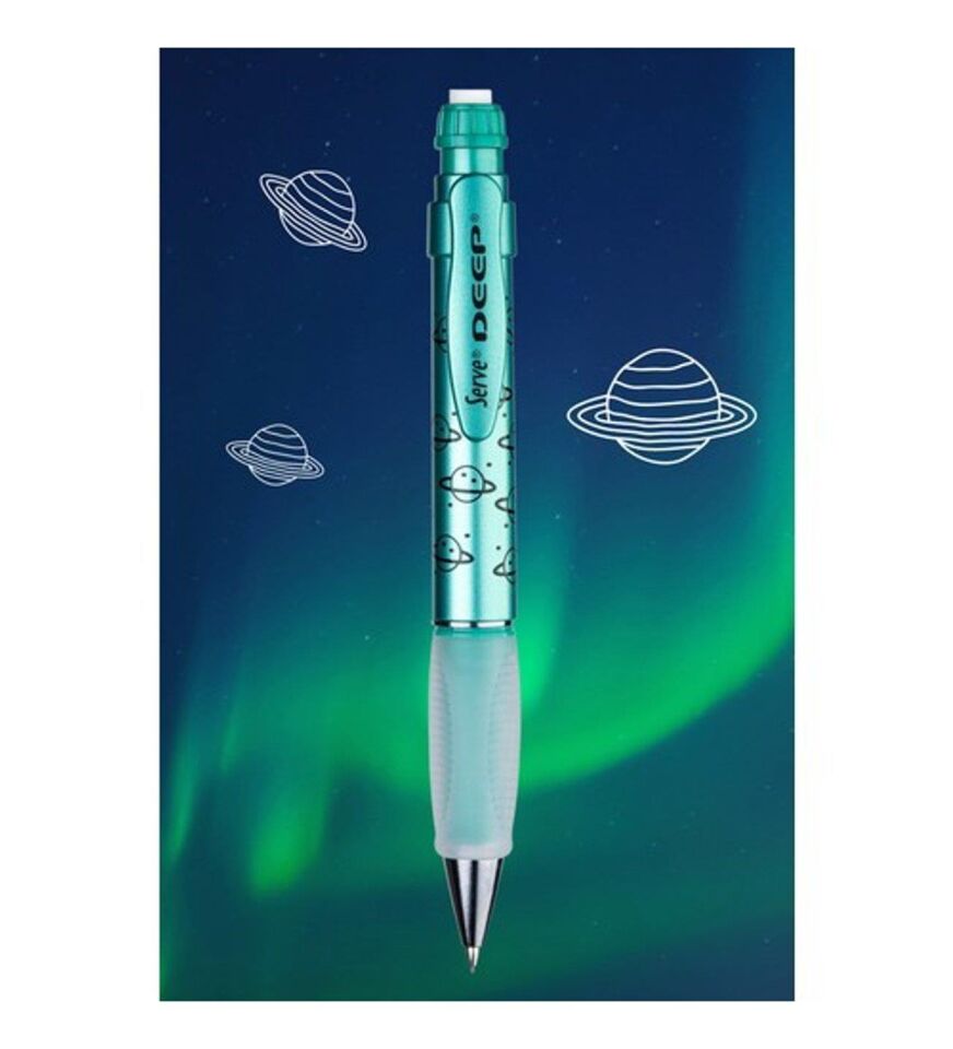 Serve Versatil Kalem 0,7mm Deep Metalik Met Yeşil Gezegen