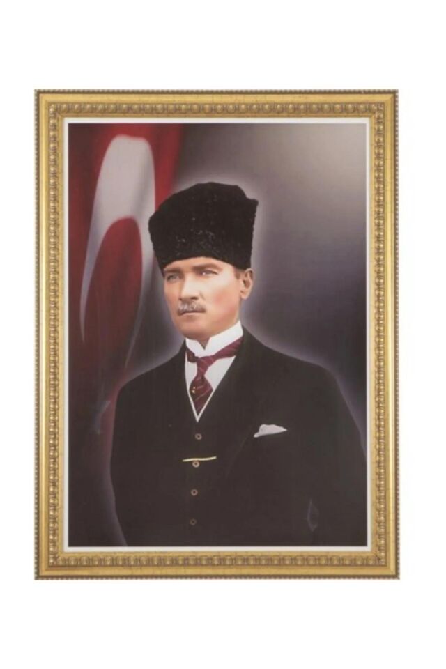 İnter Atatürk Portresi Altın Varaklı 50x70 Int-025