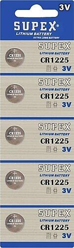 Supex Cr1225-c5 3v Lityum Düğme Pil 5'li Paket
