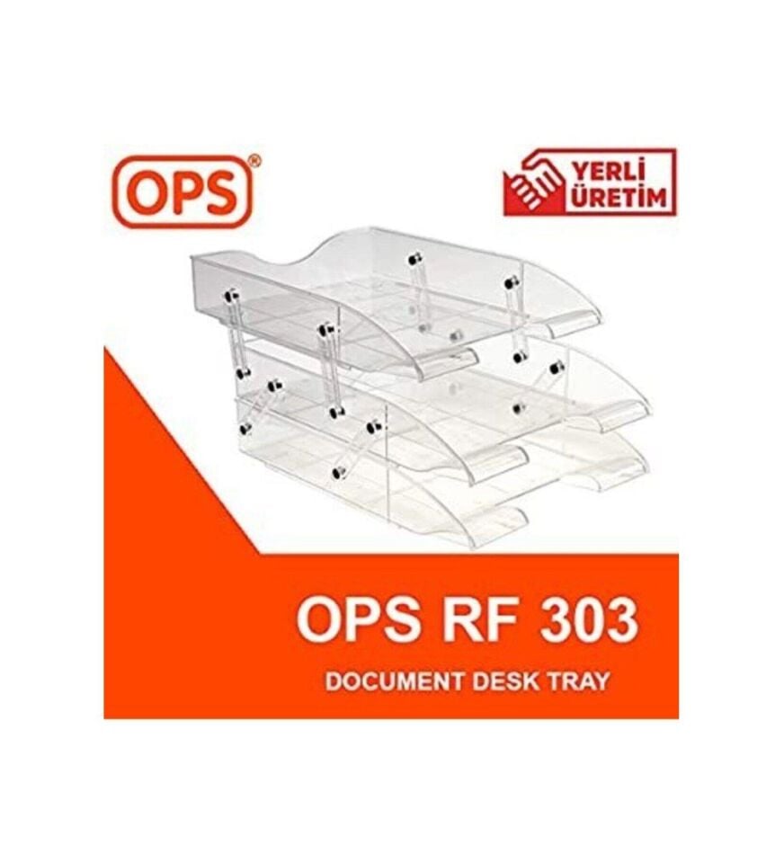 Ops Evrak Rafı 3'lü Hareketli Şeffaf Rf-303