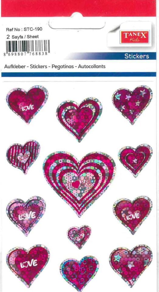 Tanex Kalpli Stıcker 2 Sayfa Stc-190