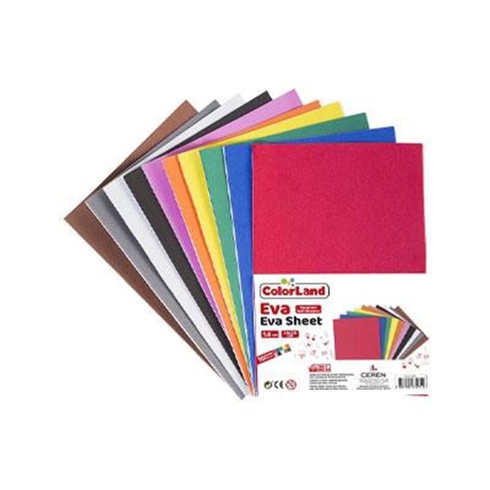 Colorland Eva 20x30 Cm 10'lu Yapışkanlı Eva02