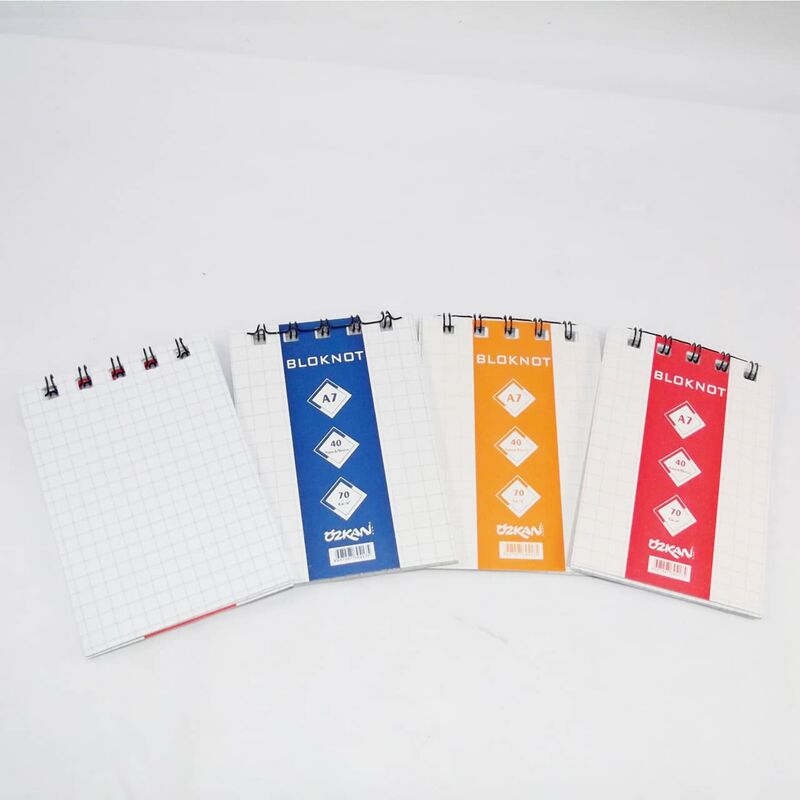 Özkan Spiralli Bloknot No:1 Kareli G0414