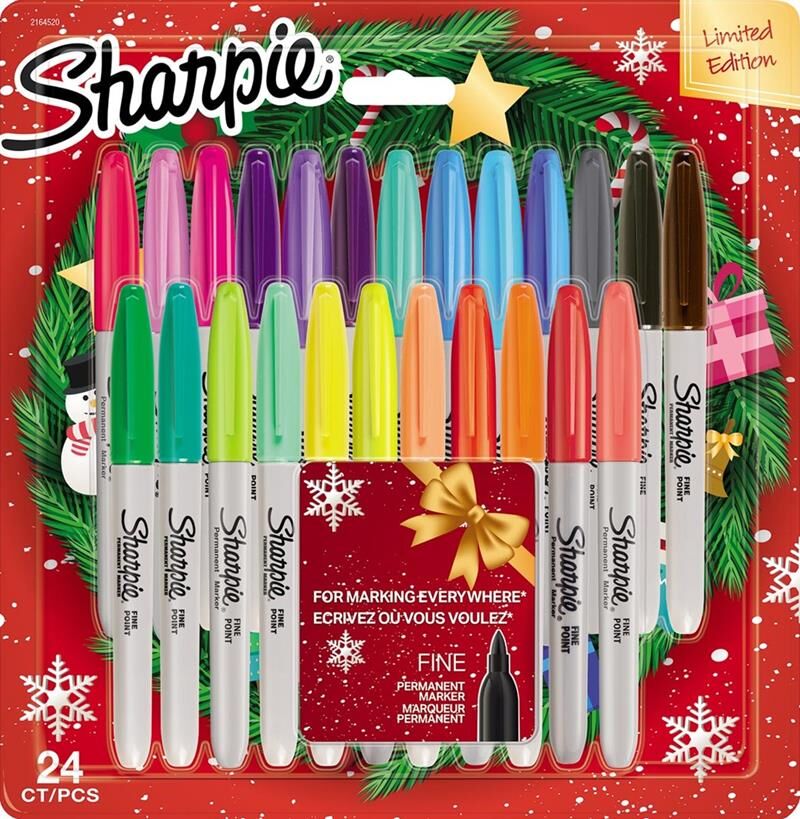 Sharpie Permanent Kalem Fıne 24'lü Set Yılbaşı Özel Sh-2164520