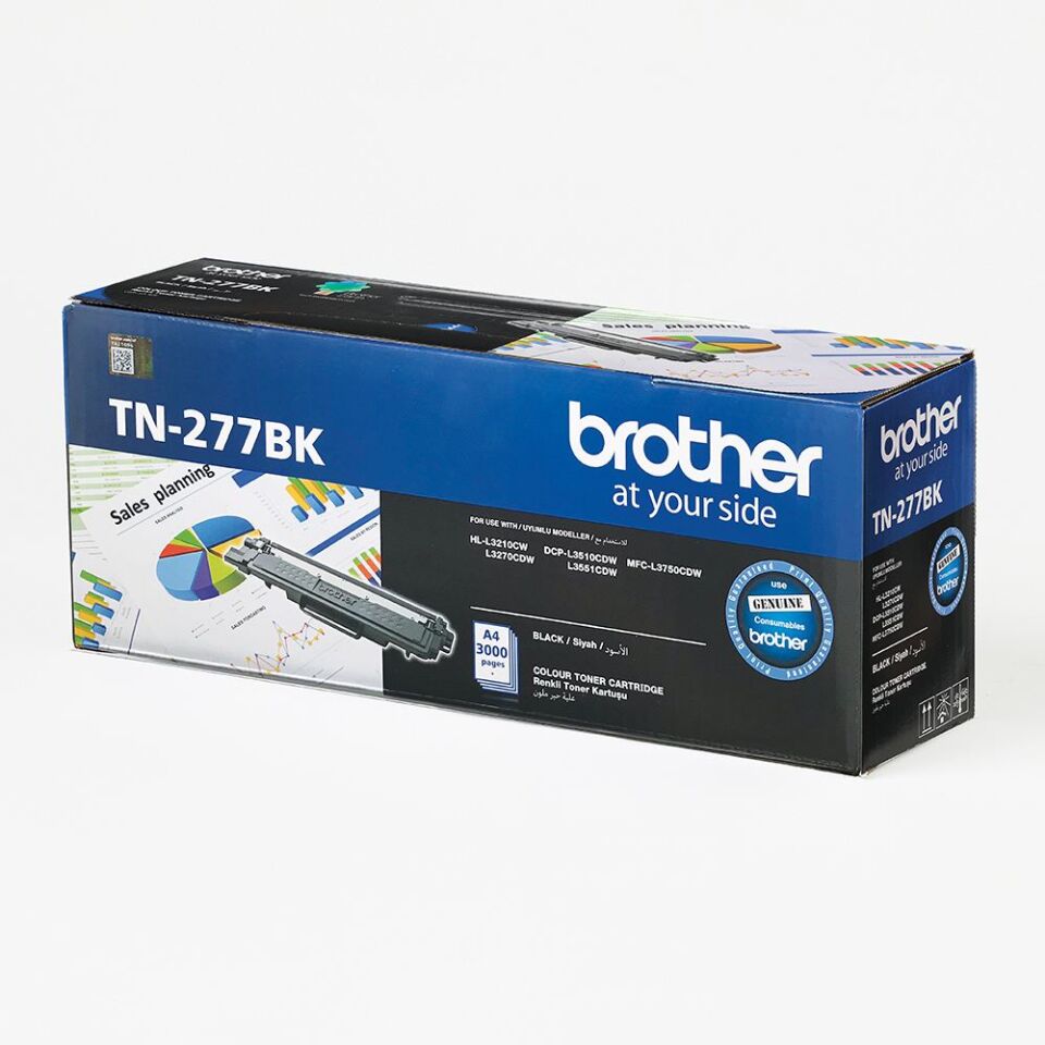 Brother Tn-277bk 3.000 Sayfa Black Siyah Toner Hl-l3270cdw Dcp-l3551cdw Mfc-l3750cdw