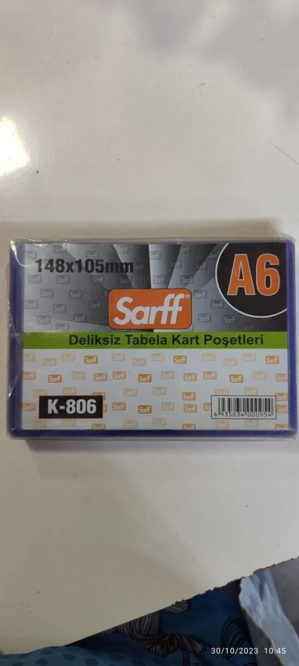 Sarff Yatay Deliksiz Kart Kabı A6 148x105 Mm K-806