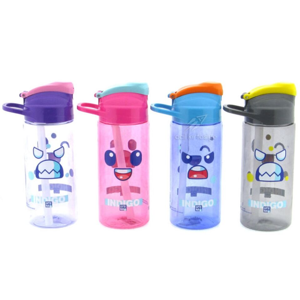 Gıpta Matara Indıgo Tritan Desenli 500 Cc Pipetli K-7508