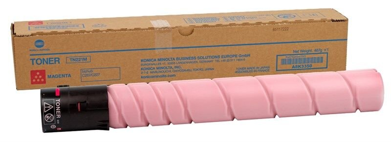 Konica Minolta Tn-221m Magenta Kırmızı Orjinal Fotokopi Toneri Bizhup C227-287-367 21.000 Sayfa