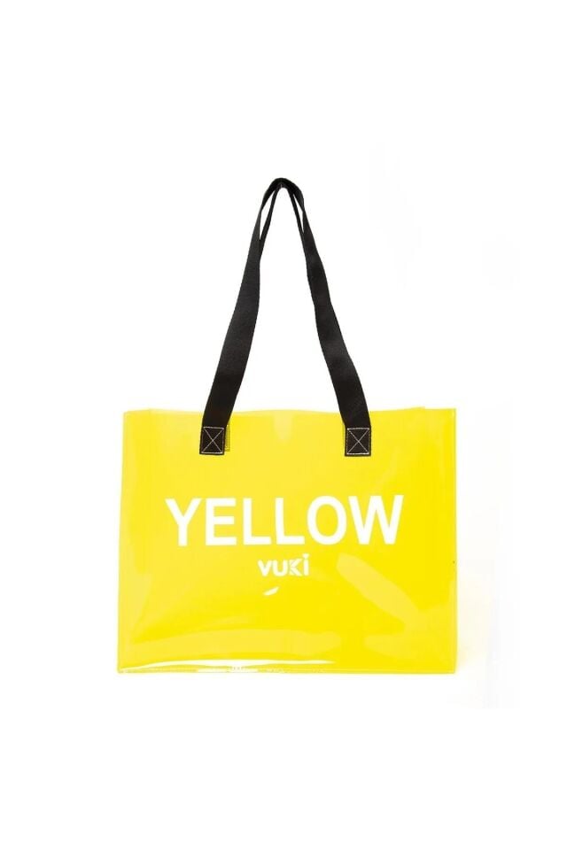 Vuki Şeffaf Sarı El Ve Plaj Çantası Vk-00103-7
