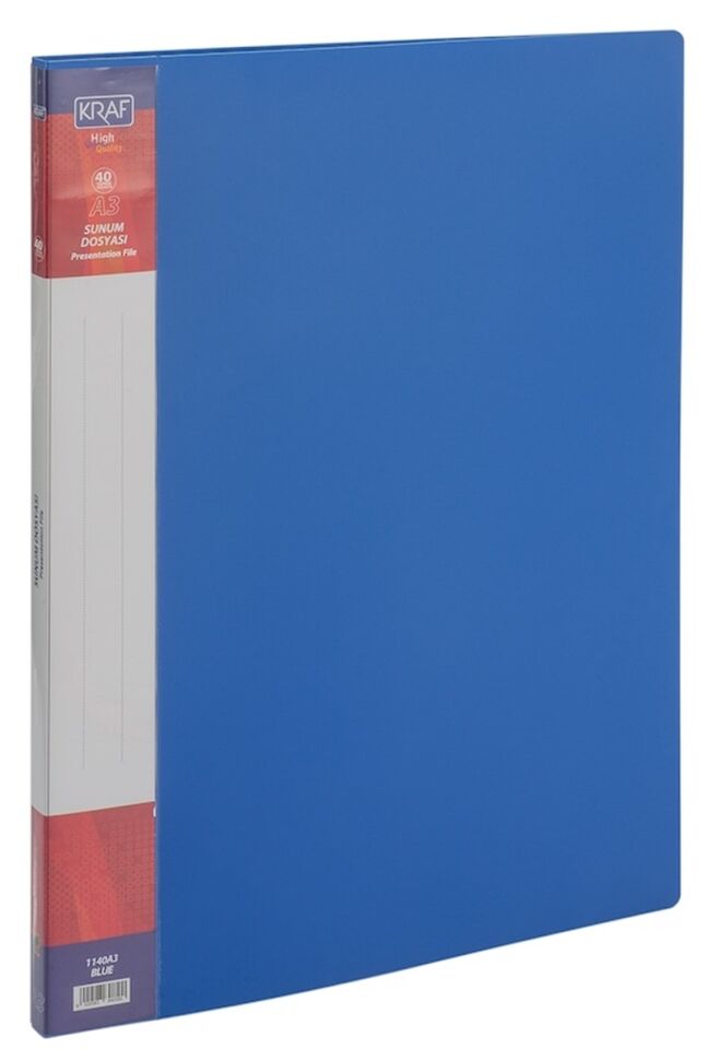 Kraf Sunum Dosyası A3 1140a3 40'lı Mavi