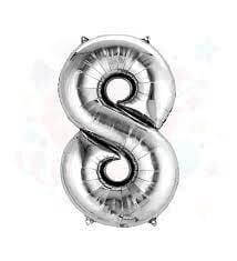 Nedi Folyo Balon Rakam 40'' 100 Cm Gümüş ( 8 )