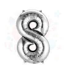 Nedi Folyo Balon Rakam 40'' 100 Cm Gümüş ( 8 )