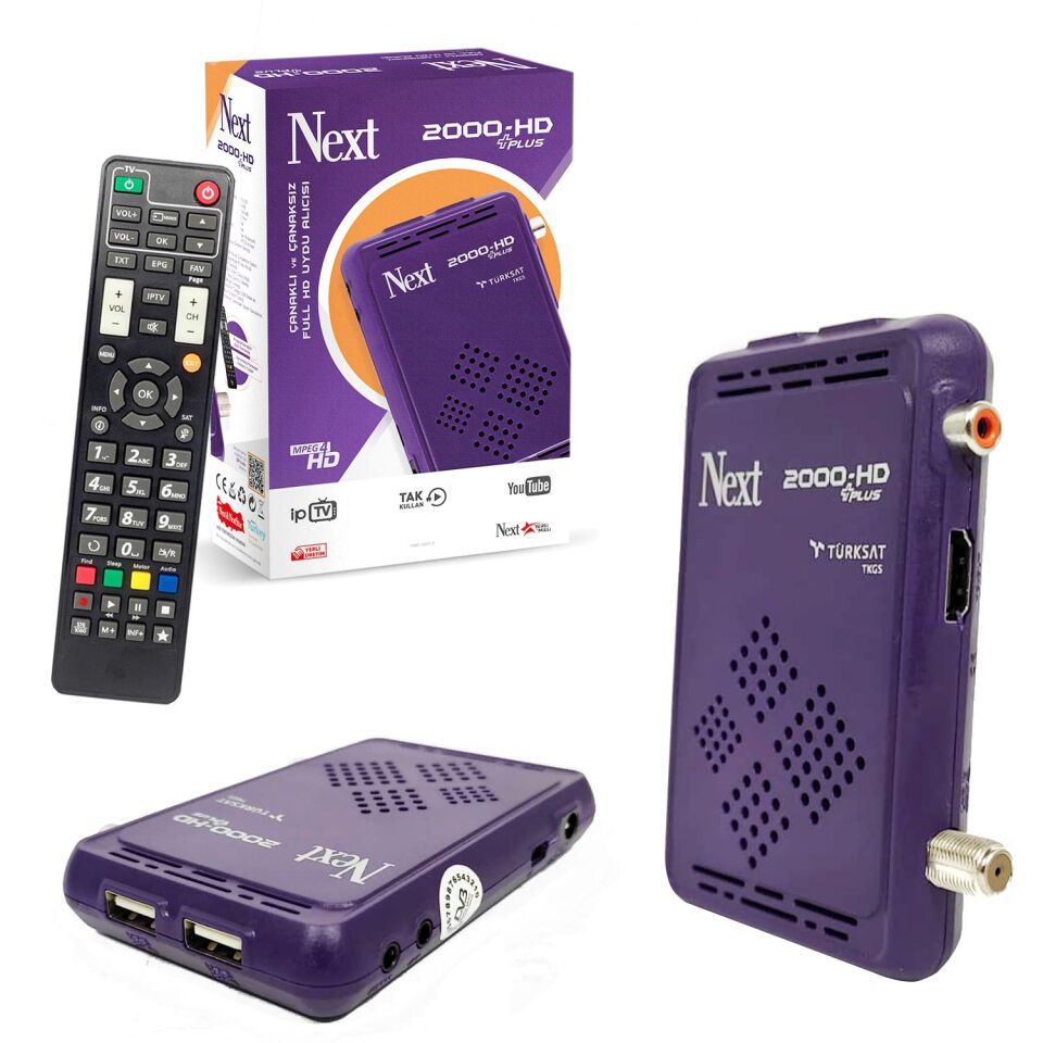 Next 2000-hd Plus Çanaklı Ve Çanaksız Full Hd Uydu Alıcısı Iptv Destekli