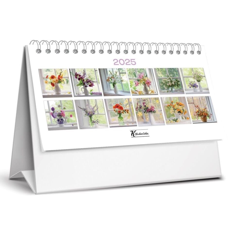 Keskin Color Üçgen Masa Takvim Karton Çiçek Mtk-824 2025