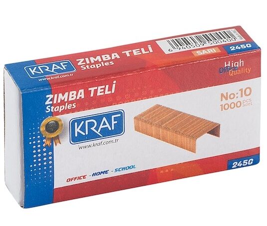 Kraf Zımba Teli No:10 Sarı 245g