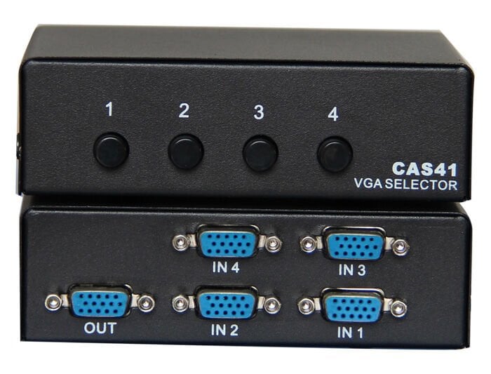 Vcom Dd174 4-1 Port Manuel 350mhz Metal Vga Switch