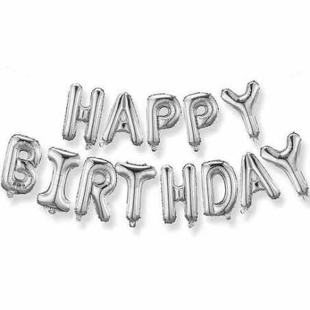 Nedi Folyo Balon 18'' Happy Birthday Gümüş