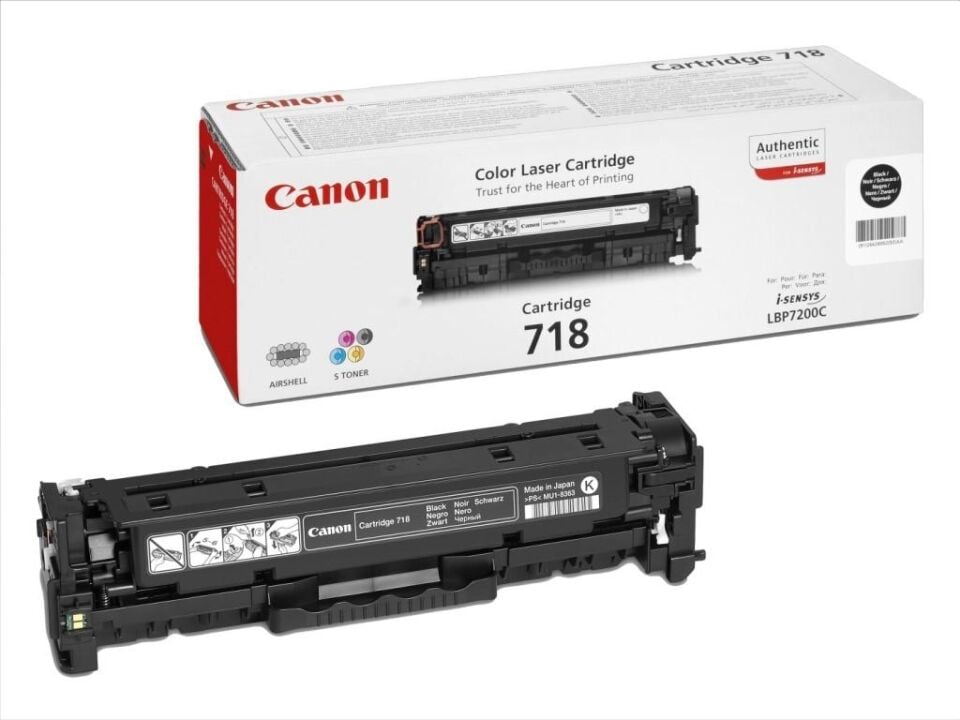 Canon Crg-718bk Black Siyah 2'li Toner Mf728-729 Mfc8350-8580 Lbp7210