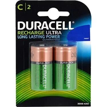 Duracell Pil Şarjlı 2'li C Boy 3000 Mah/1.2v