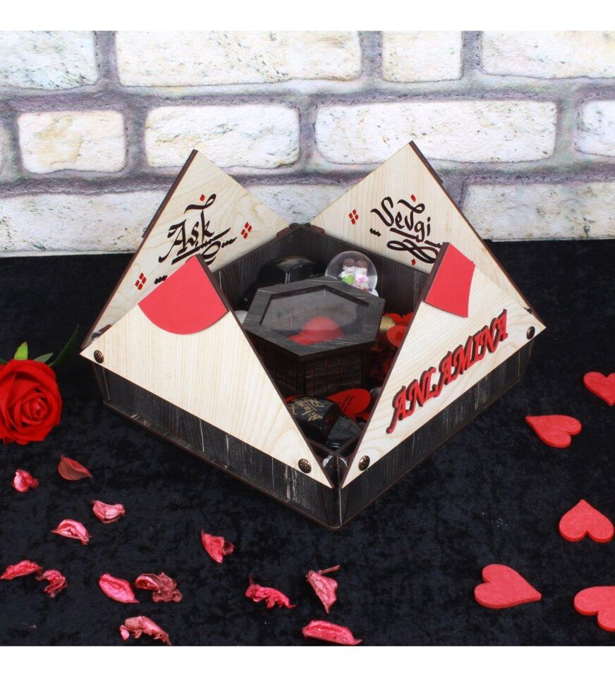 Şekilay Ahşap Kutu Işıklı Pramit 96173