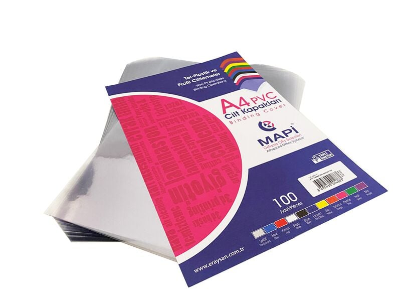 Mapi Cilt Kapağı Pvc A4 160 Mic. Şeffaf 100 Lü 2040250 2040250