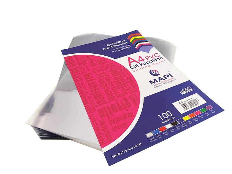 Mapi Cilt Kapağı Pvc A4 160 Mic. Şeffaf 100 Lü 2040250 2040250