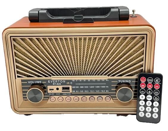 Everton Rt-829 Bluetooth-usb-sd-fm-tf Card Kumandalı Nostaljik Radyo