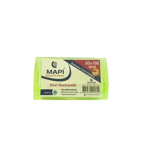 Mapi Akrilik Kartvizitlik 65x108 Mm Oval Yeşil 5301205