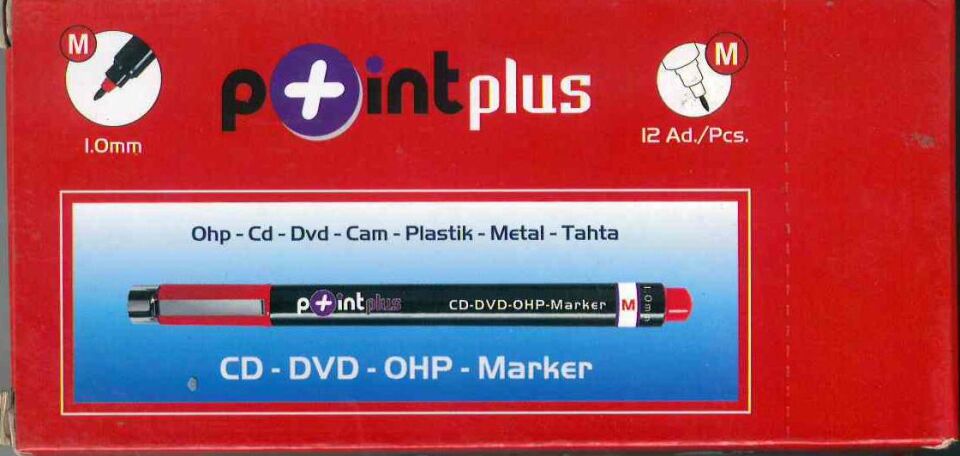 Point Plus Asetat Kalemi Medium ( M ) Kırmızı Ek-ocd-m-k