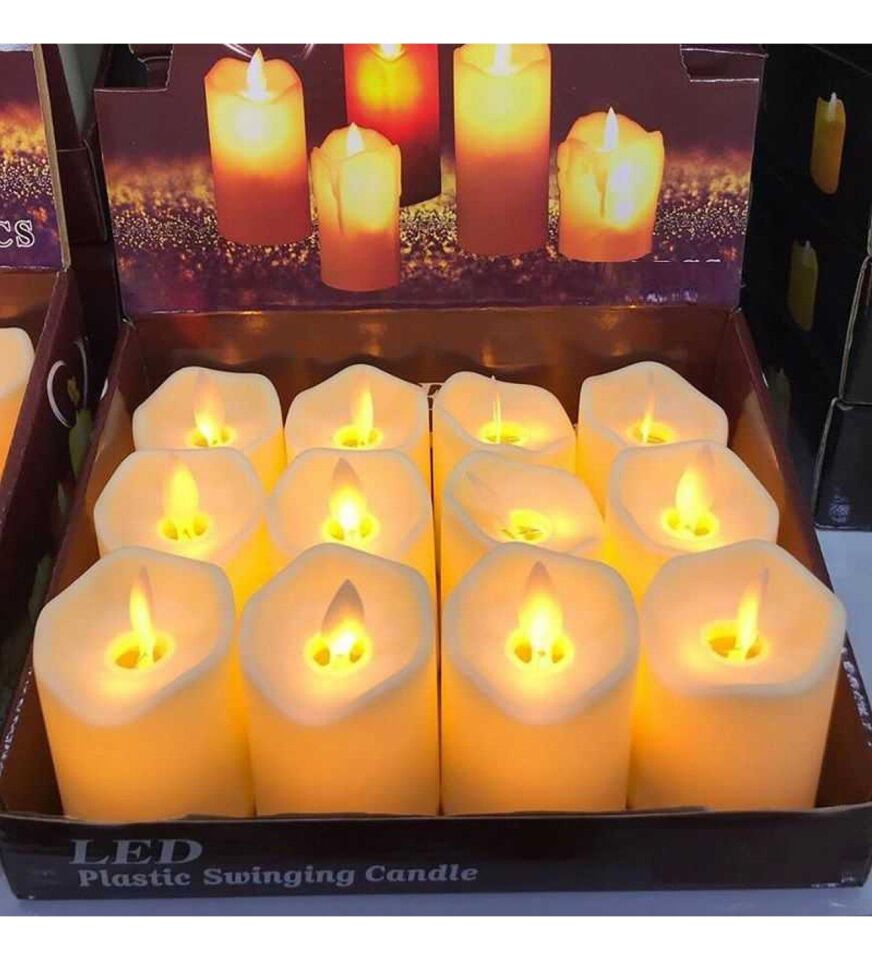 Nedi Işıklı Mum Pilli Takoz Mumerime Efektli 6*8 Cm 99000