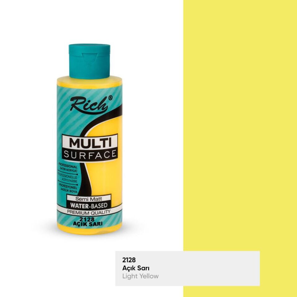 Rich Multi Surface Akrilik Boya 120 Cc Açık Sarı Mls-120-2128