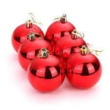 Nedi Ağaç Süsü Top 6 Cm 6 Lı Nedi-6006r Kırmızı