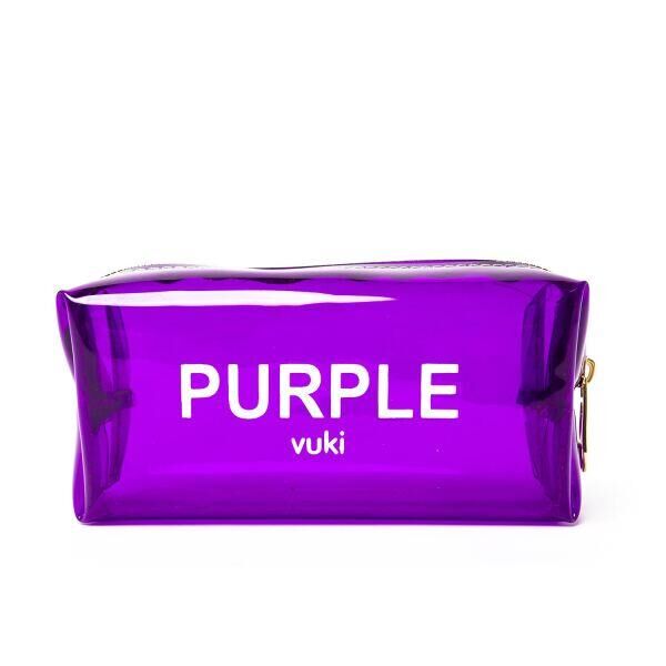 Vuki Kalem Çantası Mor Şeffaf Vk-0096
