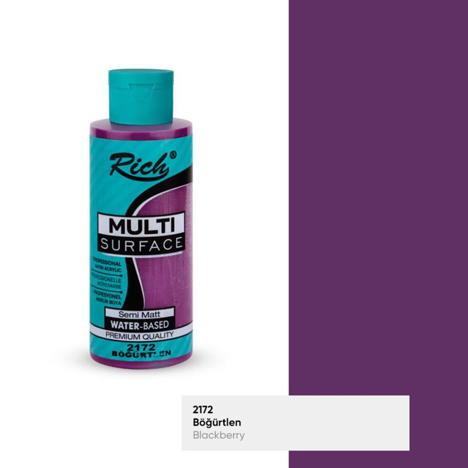 Rich Multi Surface Akrilik Boya 120 Cc Böğürtlen Mls-120-2172