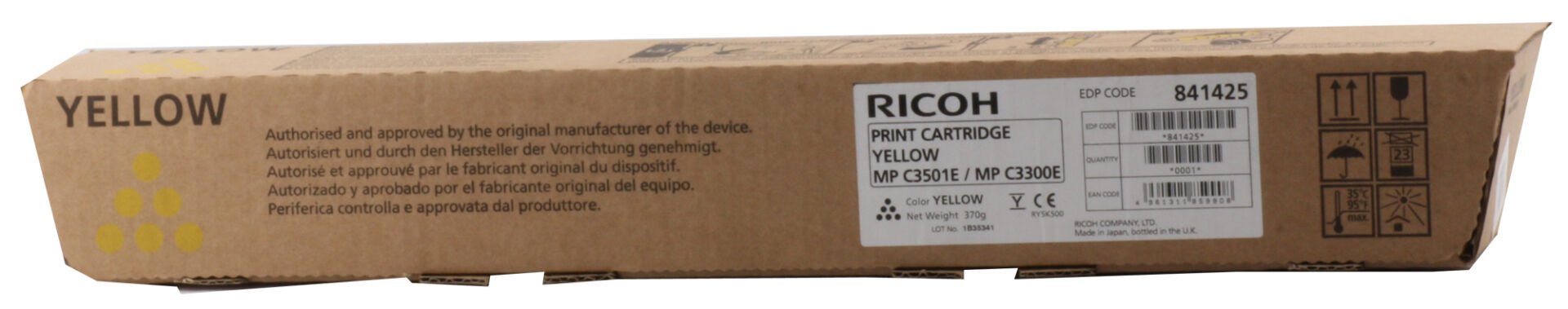 Ricoh Mp C3300 Yellow Sarı Orjinal Fotokopi Toneri Mp C2800-3001-3501 16.000 Sayfa