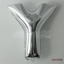 Nedi Party Marty Folyo Harf Balon 40'' Gümüş (y)