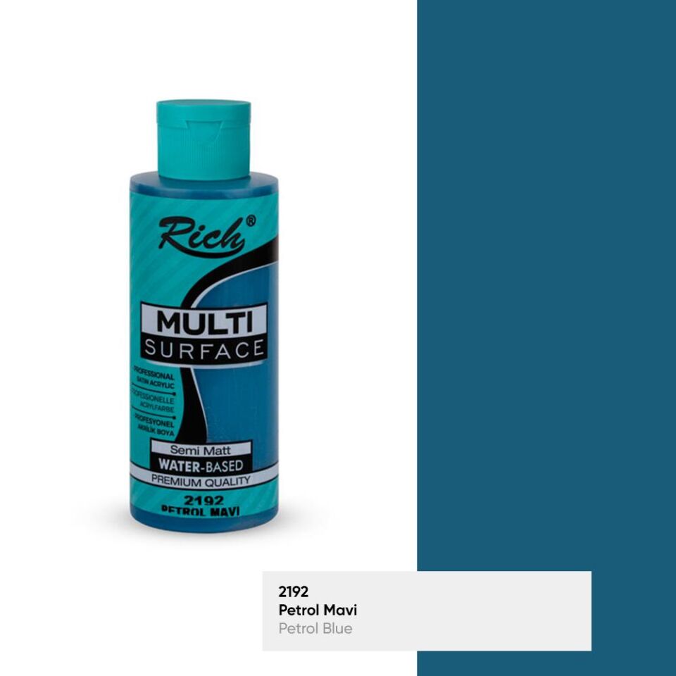 Rich Multi Surface Akrilik Boya 120 Cc Petrol Mavi Mls-120-2192