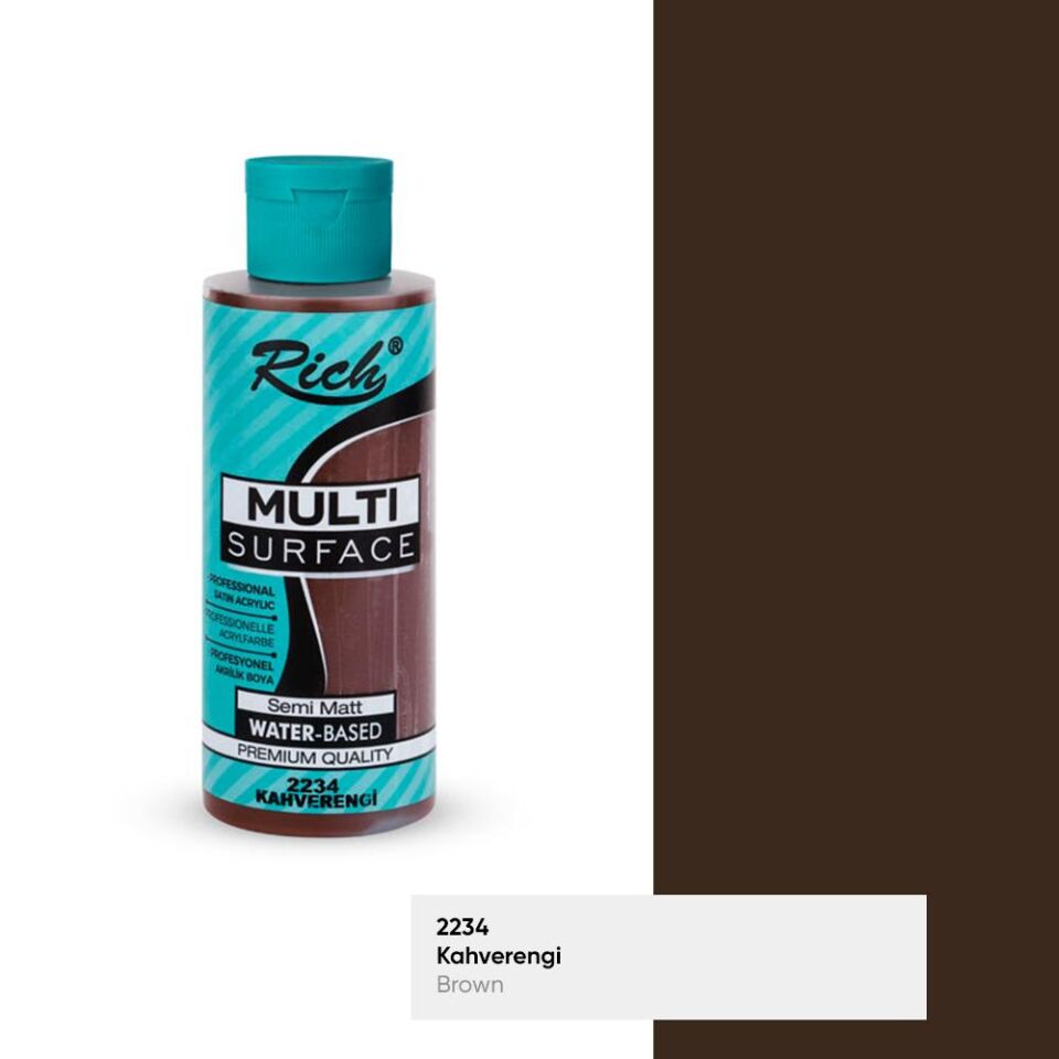 Rich Multi Surface Akrilik Boya 120 Cc Kahverengi Mls-120-2234