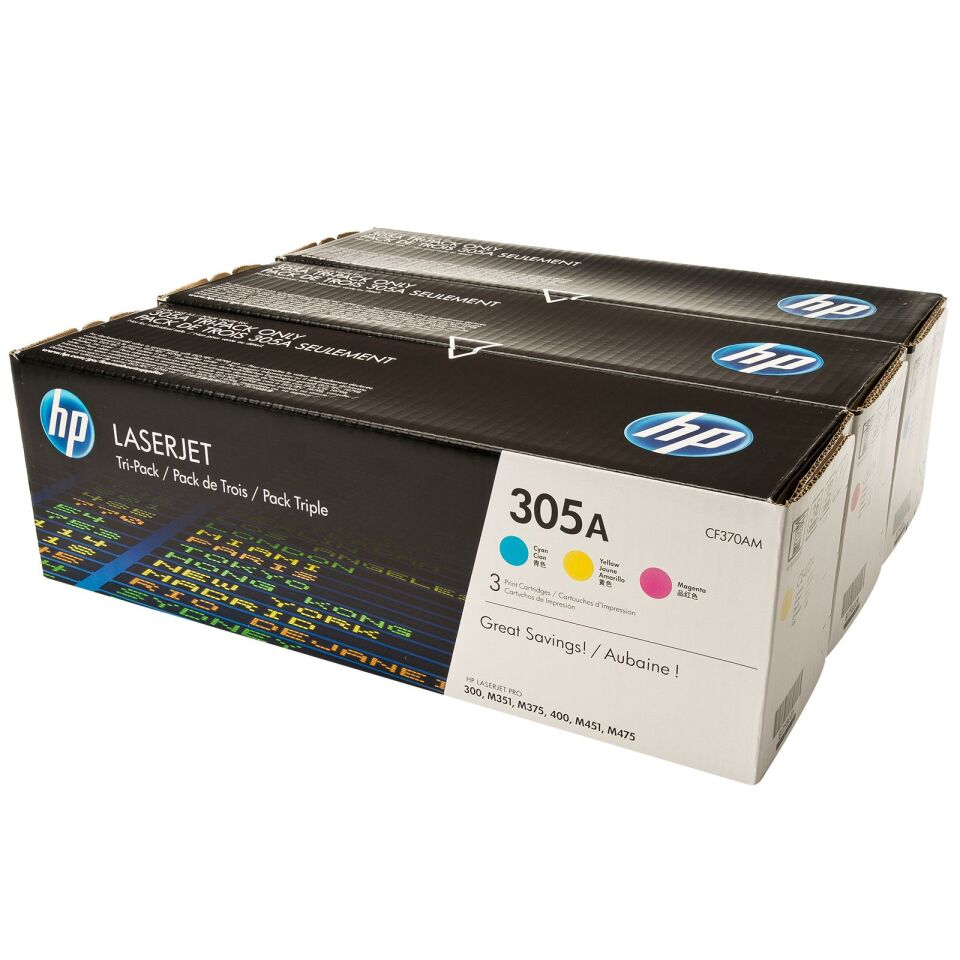 Hp 305a Mavi-kırmızı-sarı 3lü Takım Toner Cf370am Ce411a-ce412a-ce413a