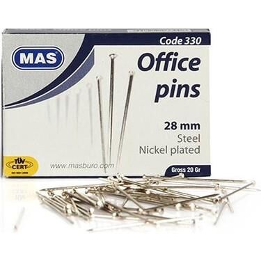 Mas Toplu İğne 20 Gr Nikelli 330