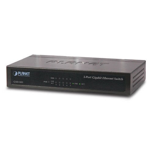 Planet 5 Port 10-100-1000base-t 01-port Complies With Ieee 802.3, 10base-t
